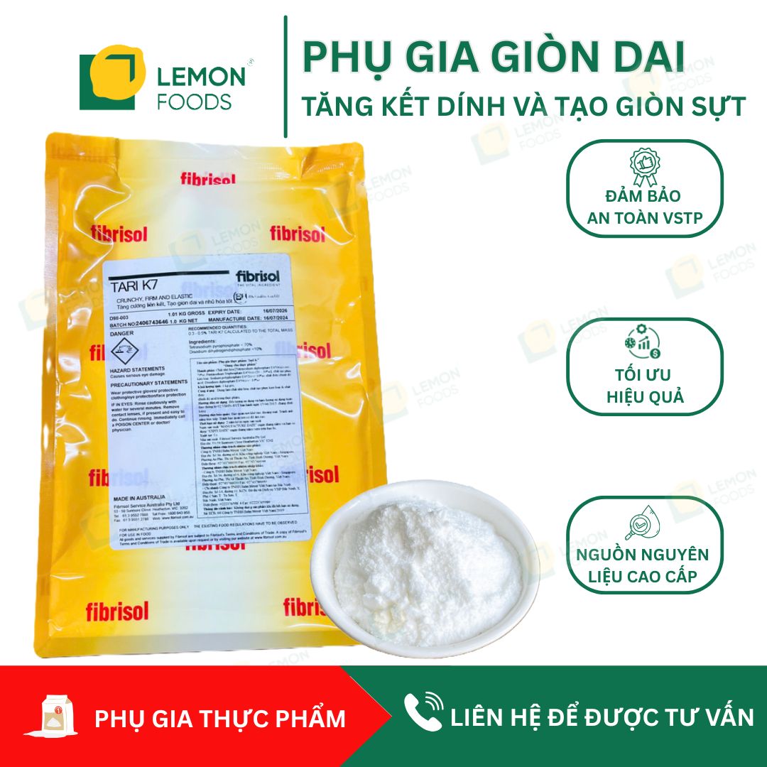 Phụ gia Tari K7 được Bộ Y Tế cấp phép sử dụng thay hàn the