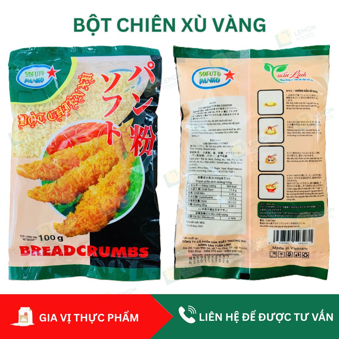 Bột chiên xù Panko tạo lớp vỏ giòn rụm ngon miệng