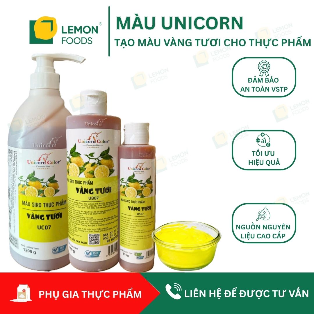 Màu vàng tươi Unicorn