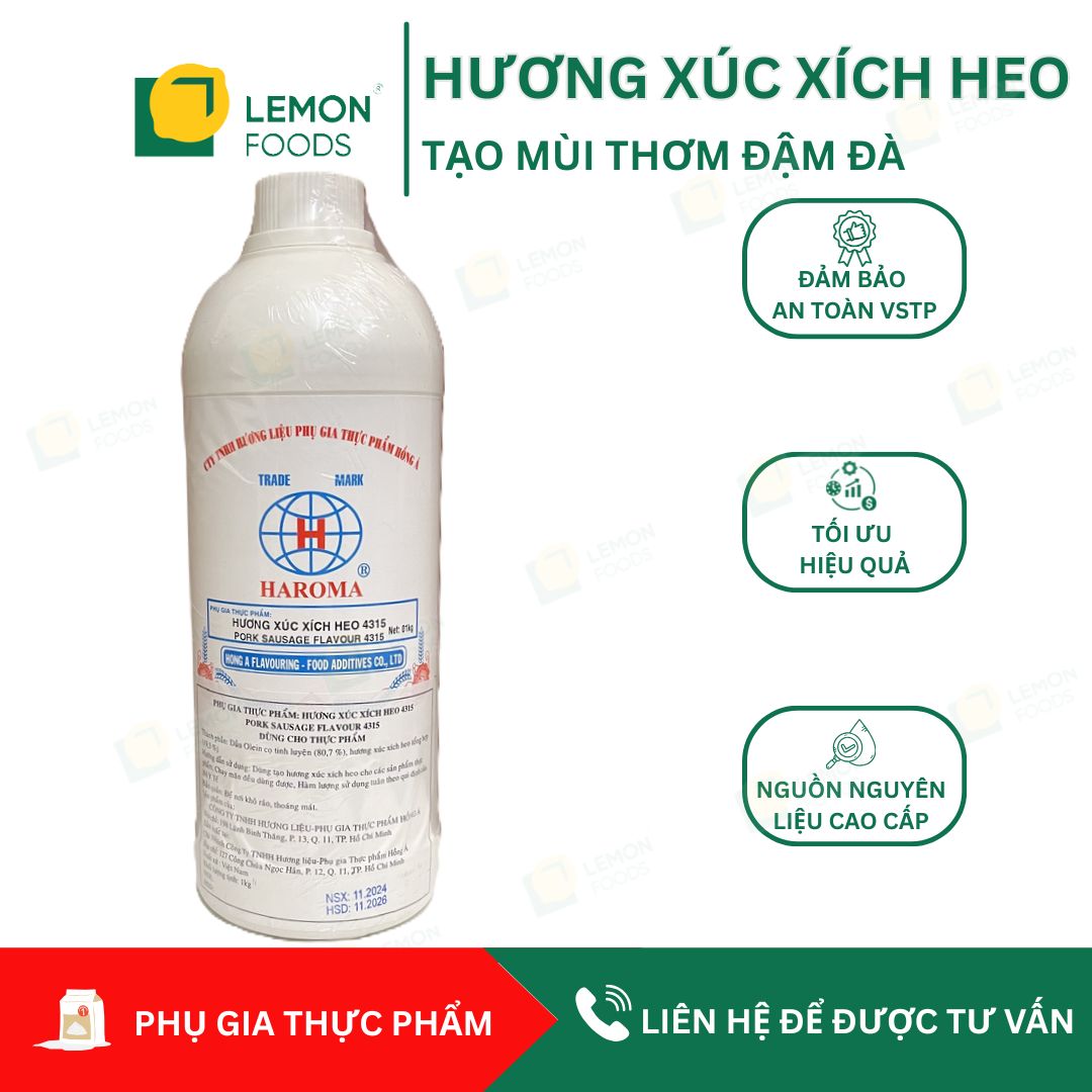 Hương xúc xích heo dạng lỏng Haroma