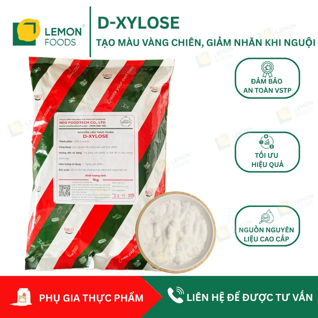 Phụ gia tạo màu vàng chiên D-XYLOSE (Gói 1kg)