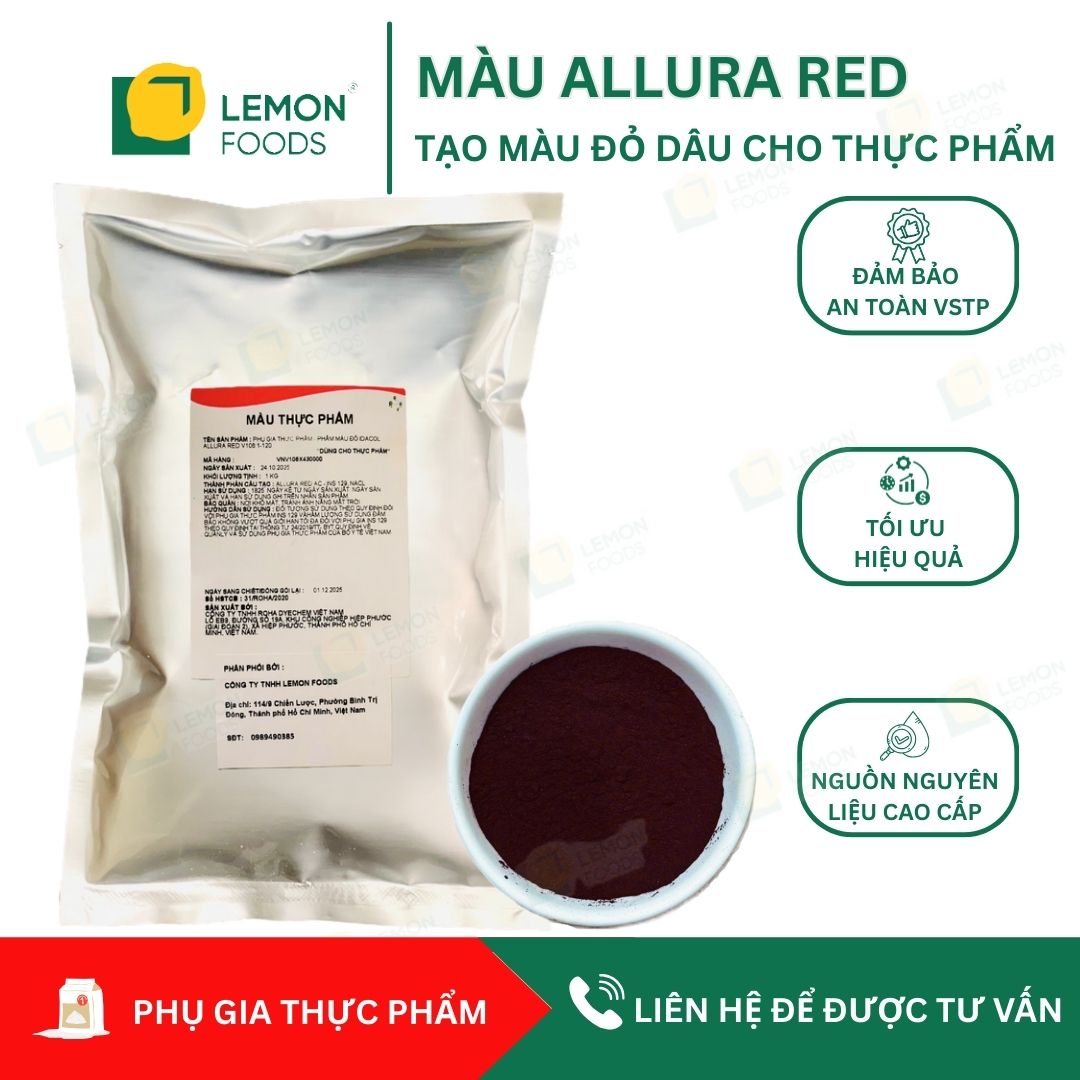 Màu đỏ dâu dùng ngành thực phẩm