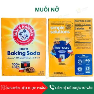 Muối nở được tin dùng trong chế biến thực phẩm