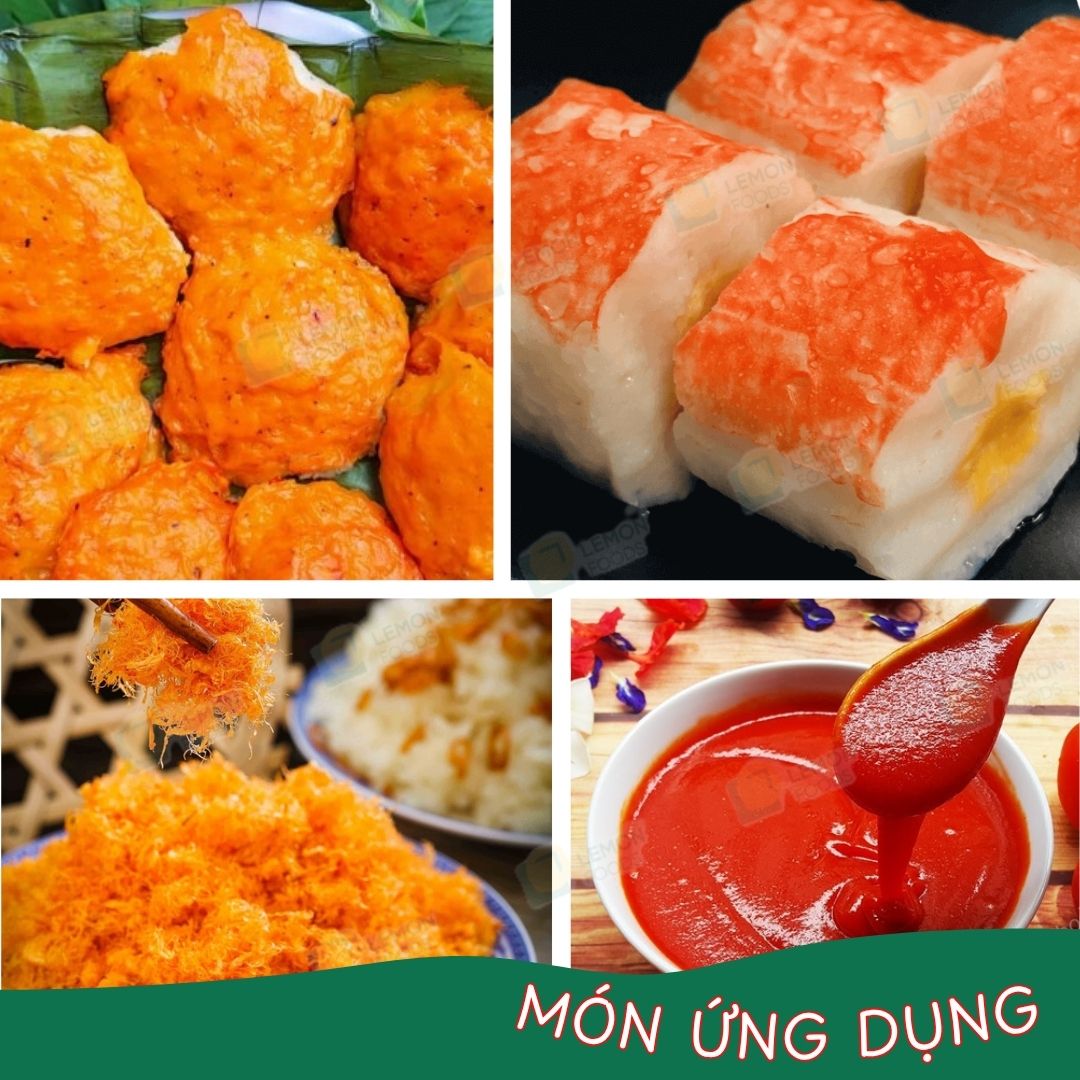 Bột màu thực phẩm dùng được trong các món đã gia nhiệt