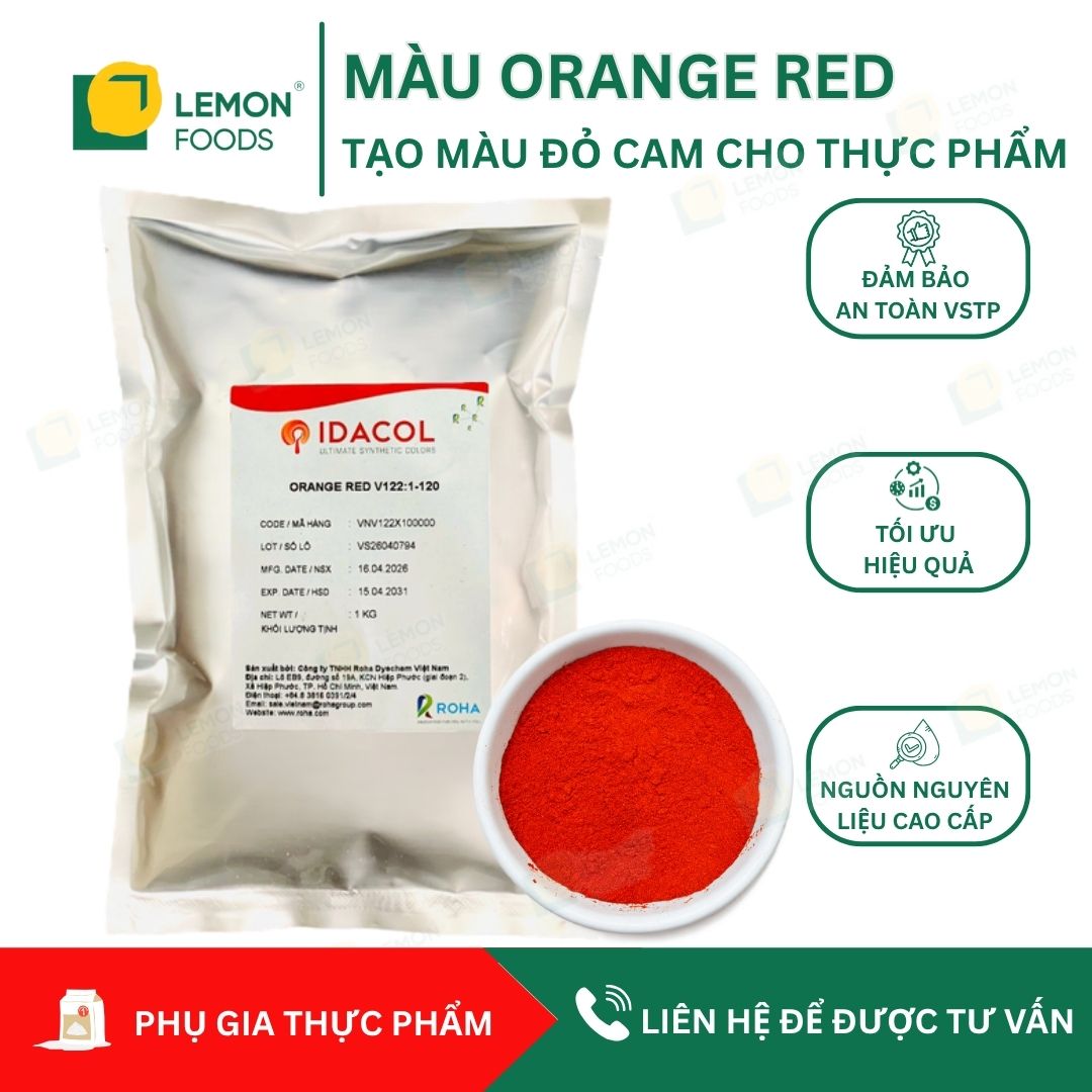 Màu đỏ cam Orange Red